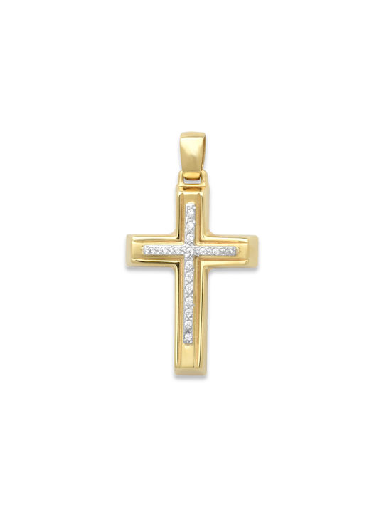 Damen Gold Kreuz 14K