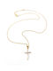 Kirkikosmima Women's Cross from Gold Plated Silver with Chain