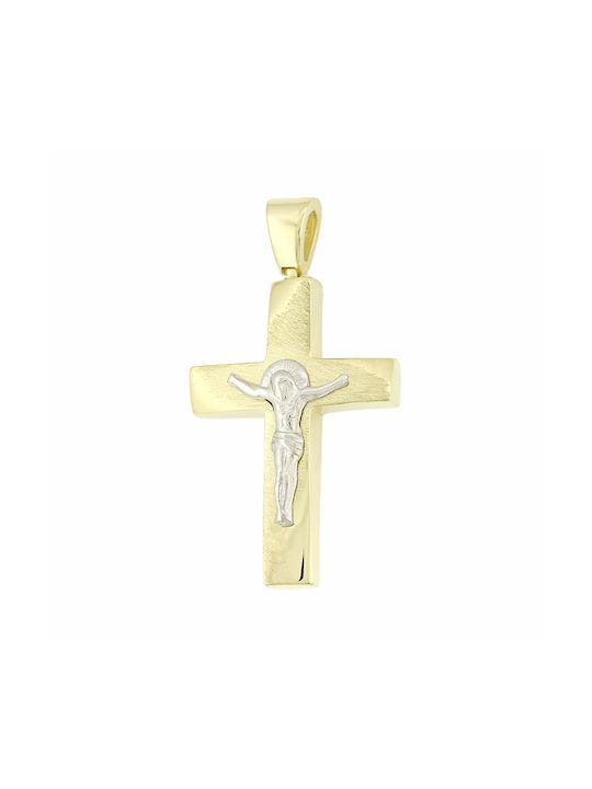 Herren Gold Kreuz 14K mit dem Gekreuzigten