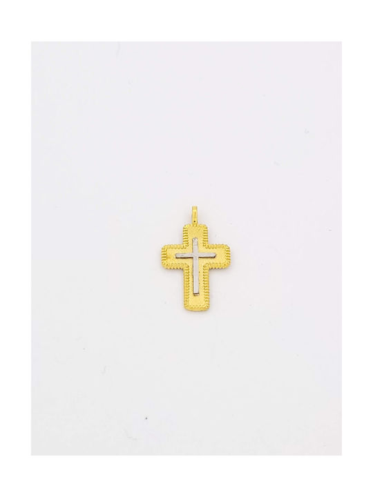 Kirkikosmima Women's Gold Cross 14K Double Sided