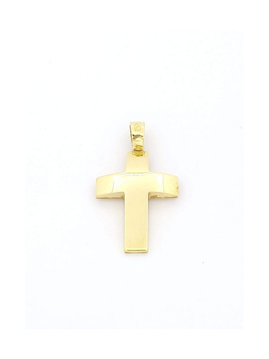 Kirkikosmima Herren Gold Kreuz 14K mit Kette