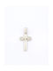 Kirkikosmima Men's Cross with the Crucified from Silver with Chain