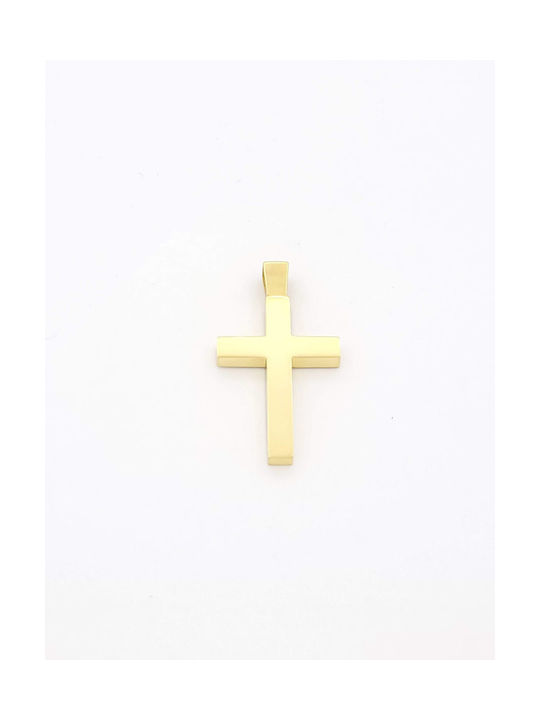 Kirkikosmima Men's Gold Cross 14K Double Sided