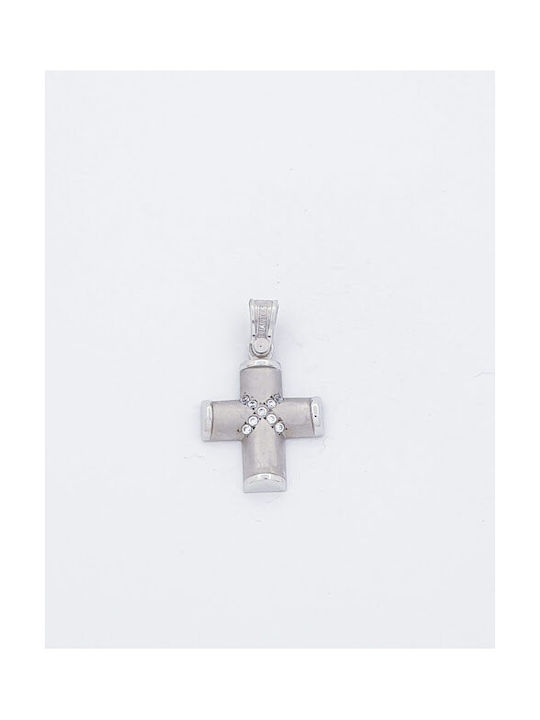 Kirkikosmima Damen Weißgold Kreuz 14K