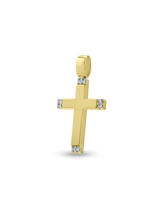 Damen Gold Kreuz 14K