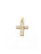 Kirkikosmima Women's Gold Cross 14K Double Sided