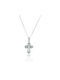 White Gold Cross 14K with Chain