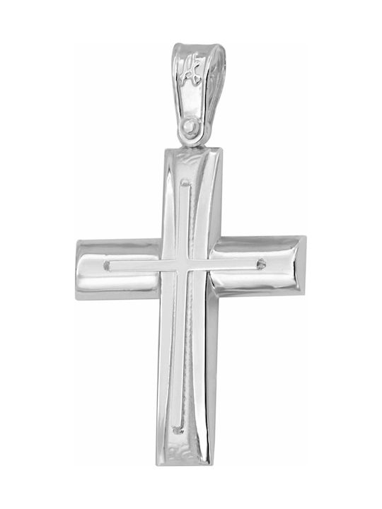 White Gold Cross 9K