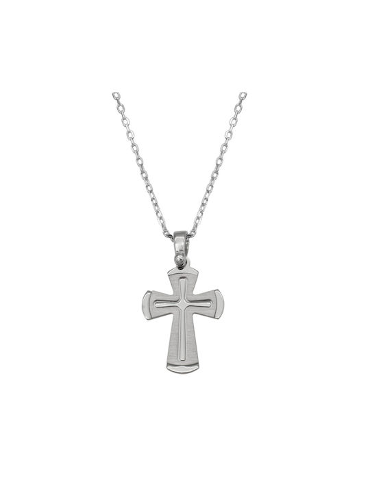 Kreuz aus Silber mit Kette