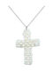 Margaritari Kreuz aus Silber mit Kette