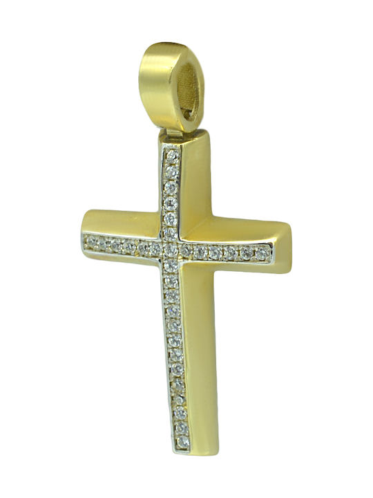 Damen Gold Kreuz 14K