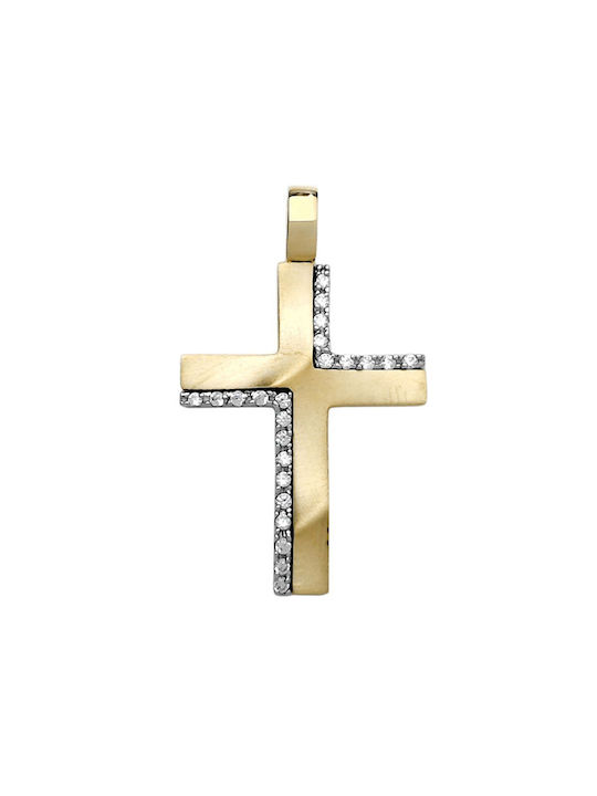 Daskalakis Damen Gold Kreuz 14K