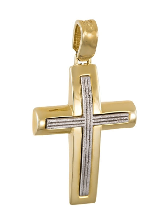 Herren Gold Kreuz 14K