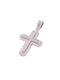 Men's White Gold Cross 14K