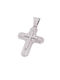 Men's White Gold Cross 14K