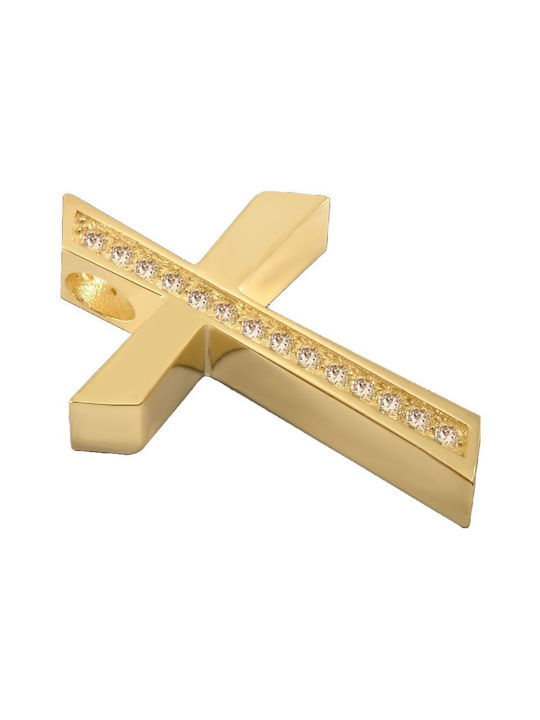 Damen Gold Kreuz 14K mit Kette