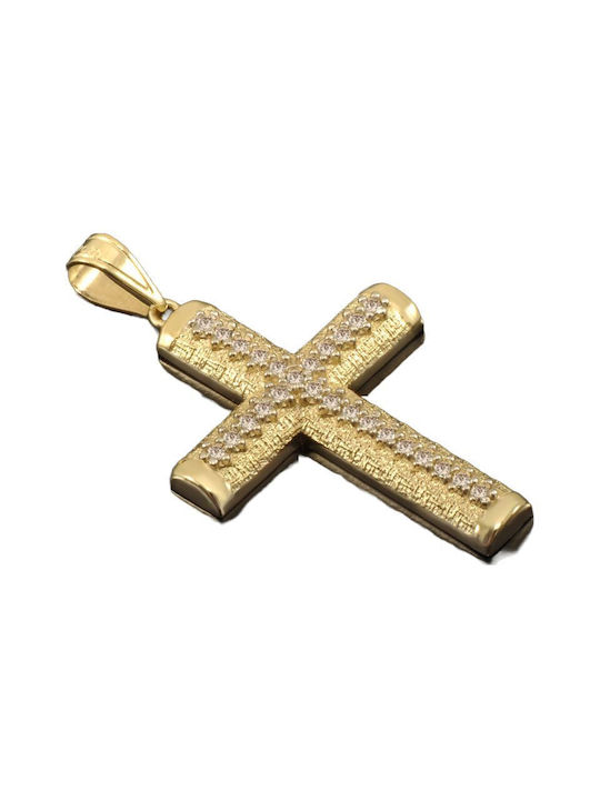 Damen Gold Kreuz 14K mit Kette