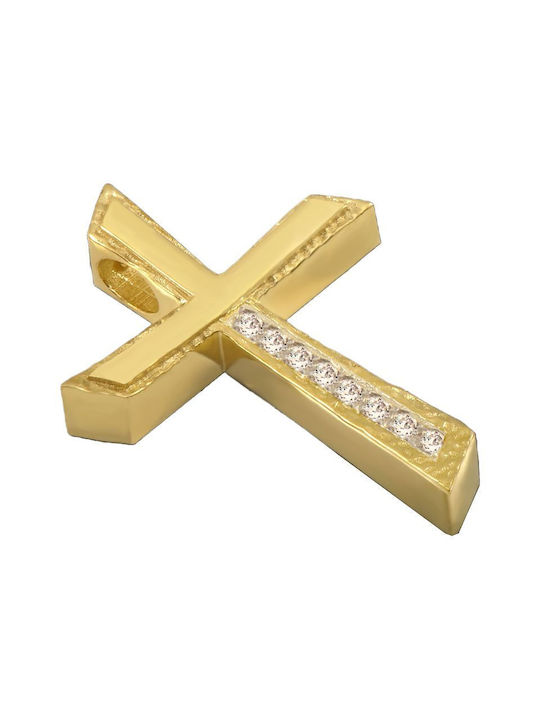 Damen Gold Kreuz 14K