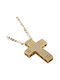 Damen Gold Kreuz 14K mit Kette