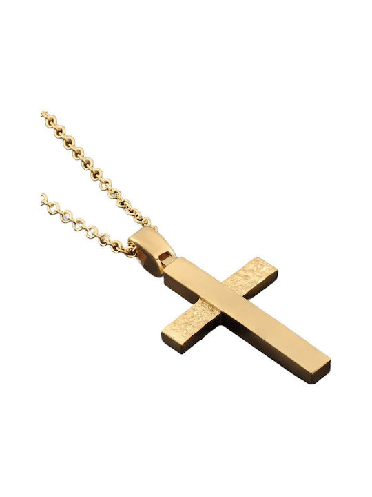 Gold Kreuz 14K mit Kette