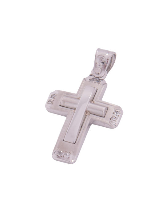 Women's White Gold Cross 14K