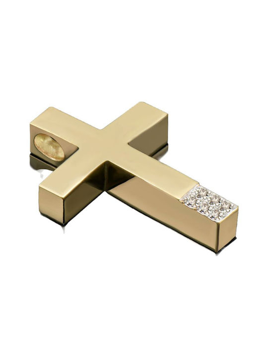 Damen Gold Kreuz 14K mit Kette