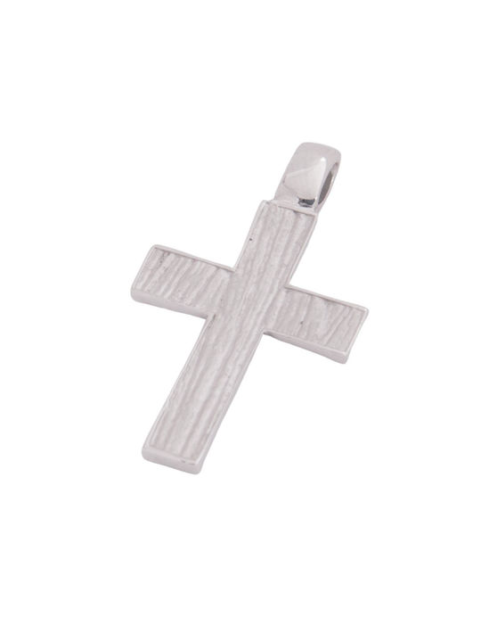 Herren Weißgold Kreuz 14K