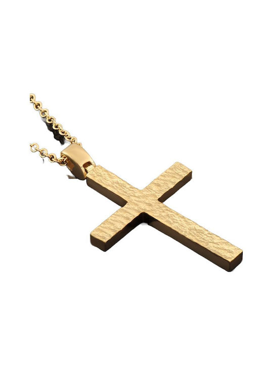 Gold Kreuz 14K mit Kette