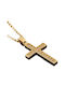 Damen Gold Kreuz 14K mit Kette