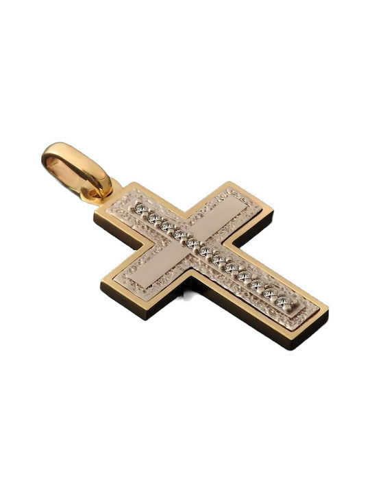 Damen Gold Kreuz 14K mit Kette