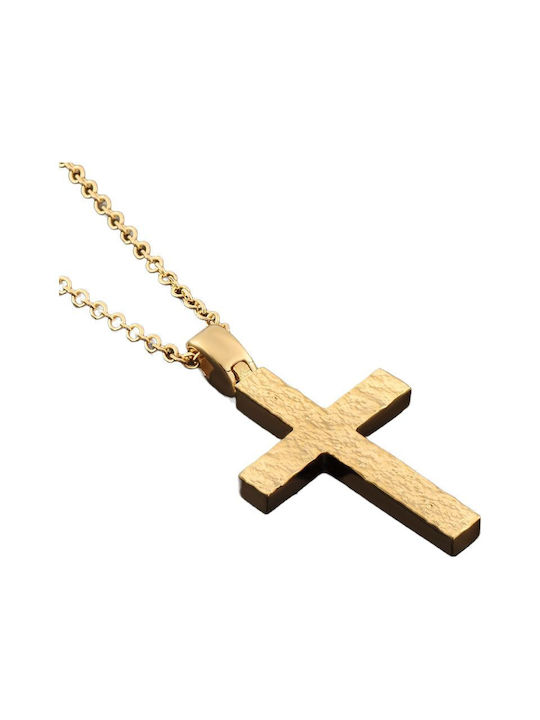 Gold Kreuz 14K mit Kette