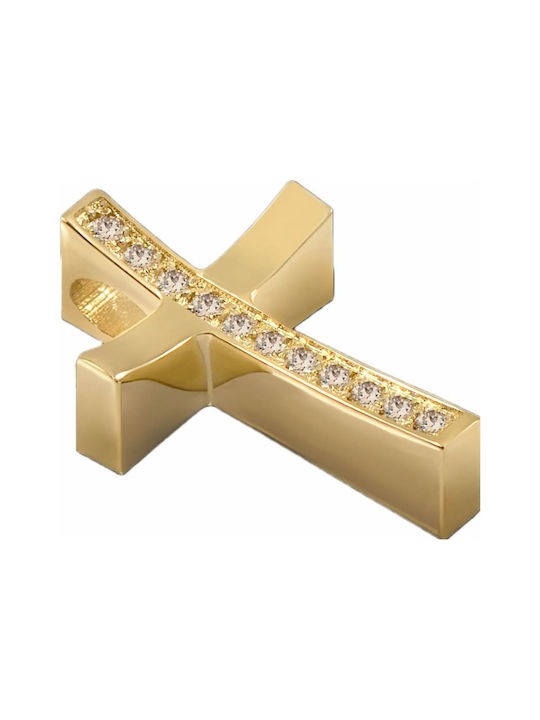 Damen Gold Kreuz 14K mit Kette