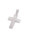 Men's White Gold Cross 14K