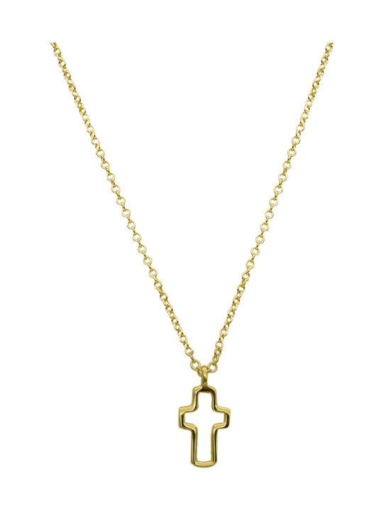 Gold Kreuz 9K mit Kette