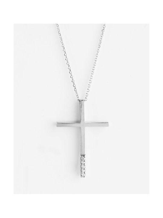 White Gold Cross 9K