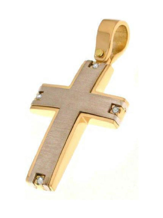 Q-Jewellery Damen Gold Kreuz 14K