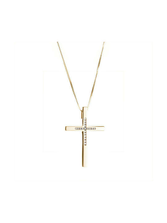 Q-Jewellery Damen Gold Kreuz 18K