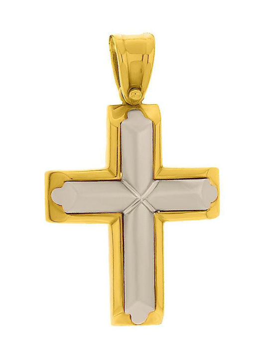 Q-Jewellery Herren Gold Kreuz 18K