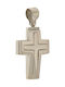 Q-Jewellery Men's White Gold Cross 14K