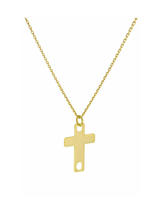 Gold Kreuz 14K mit Kette