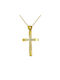 Damen Gold Kreuz 9K mit Kette