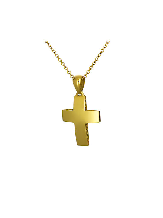 Herren Gold Kreuz 14K