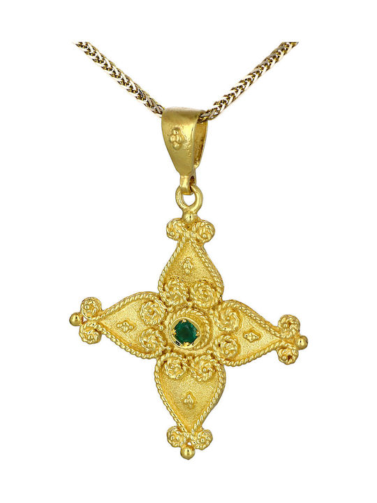 Damen Gold Kreuz 18K