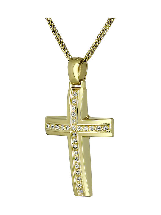 Damen Gold Kreuz 14K