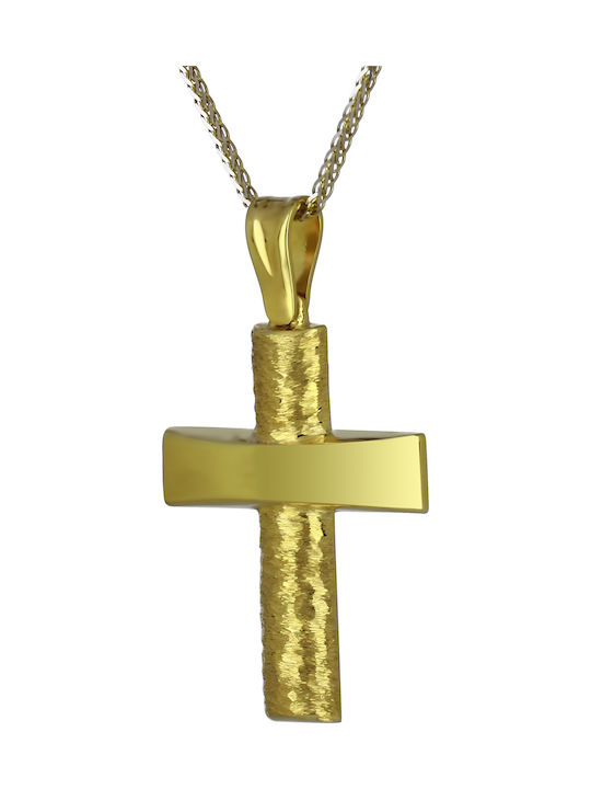 Herren Gold Kreuz 14K