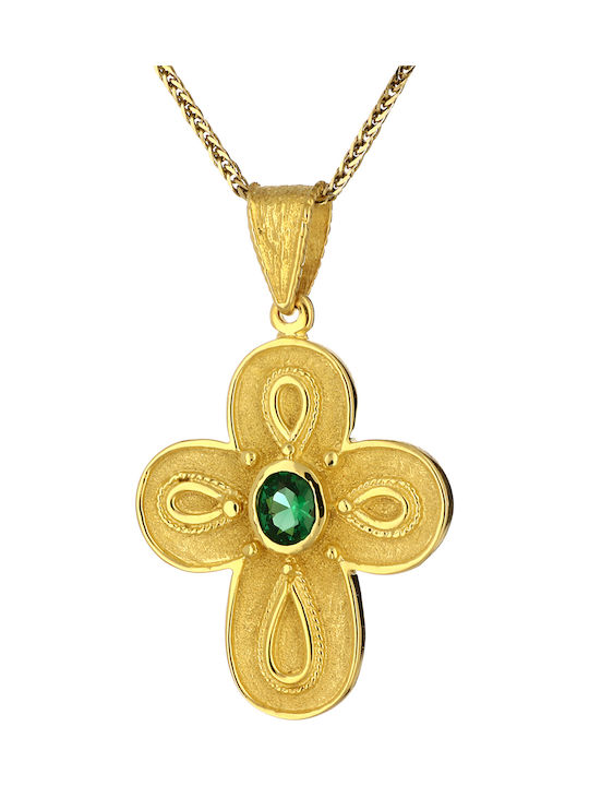 Damen Gold Kreuz 14K