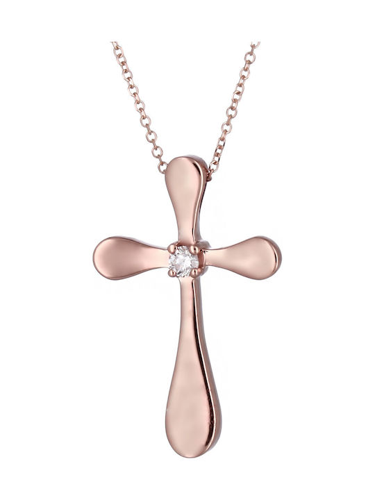 Women's Rose Gold Cross 18K