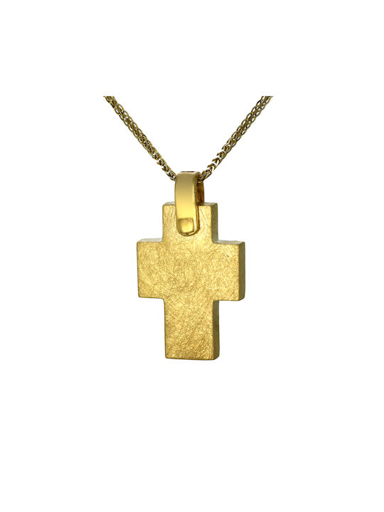 Herren Gold Kreuz 14K