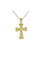 Damen Gold Byzantinisch Kreuz 14K