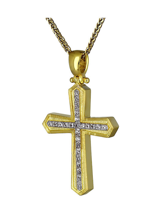 Damen Gold Kreuz 14K